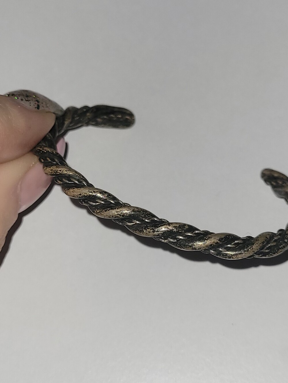 Twisted Metal Rope Cuff Bracelet - Picture 2 of 4